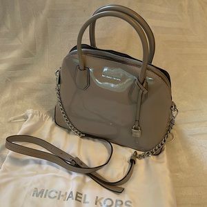 Authentic Michael Kors Mercer Large Patent Dome Satchel